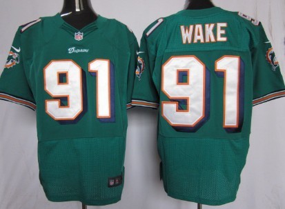 NFL Nike Elite Jersey Miami Dolphins 91 Cameron Wake Green